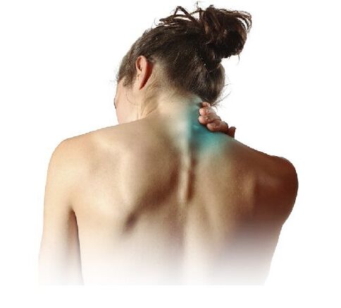 Il dolore è il sintomo principale dell'osteocondrosi cervicale. 